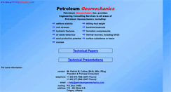 Desktop Screenshot of petroleumgeomechanics.com